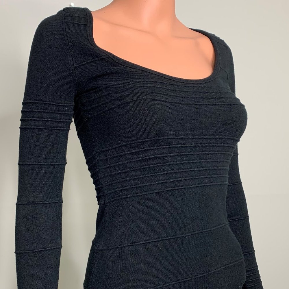 Forever 21 Blouse Long Sleeve Scoop Neck Open Back
